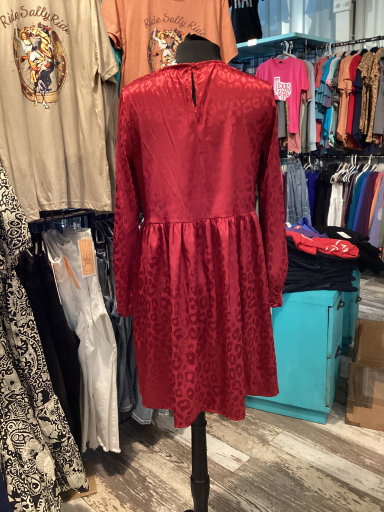 Umgee red leopard dress