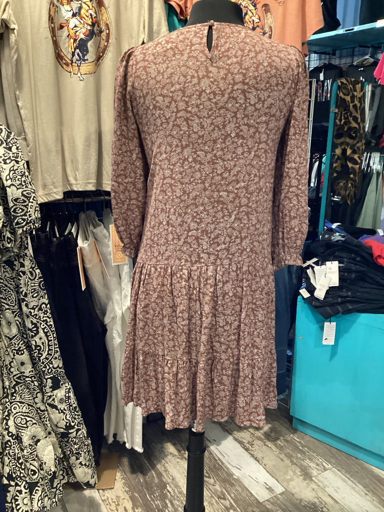 Bècool rust floral print dress