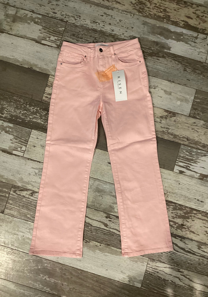 Risen Pink Straight Jeans