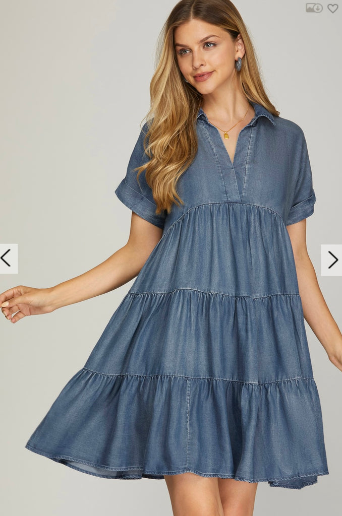 Denim Baby Doll Dress