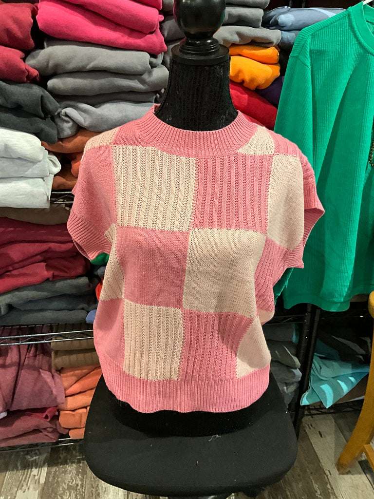 So Me Checked Summer Sweater