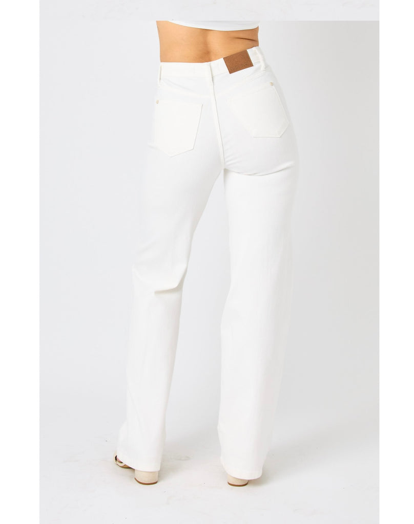 Judy Blue Straight Fit White Jeans