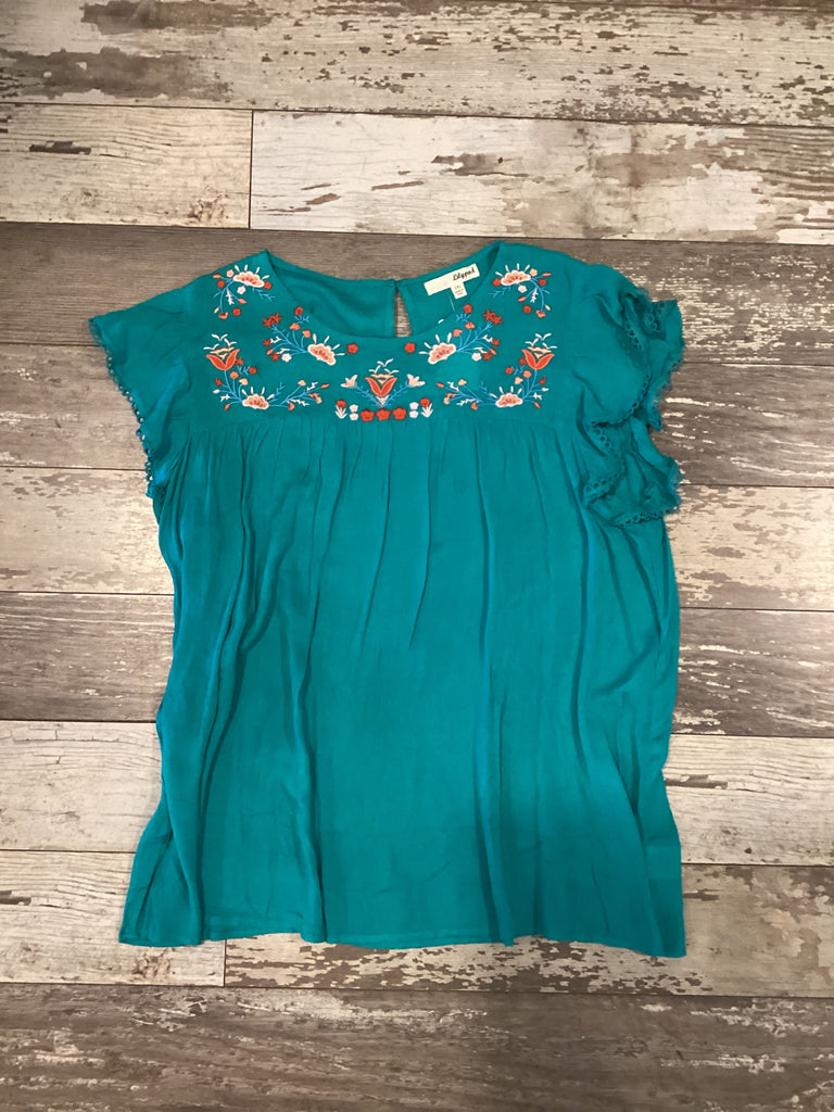 Lilypad Plus Size Embroidered Top